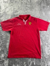 Vintage Ferrari Michael Schumacher Signature Series F1 Racing Polo Shirt Men XL