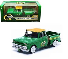 Greenlight 1965 Chevrolet C-10 Stepside "Quaker State" Green 1/18 Model Truck-2H