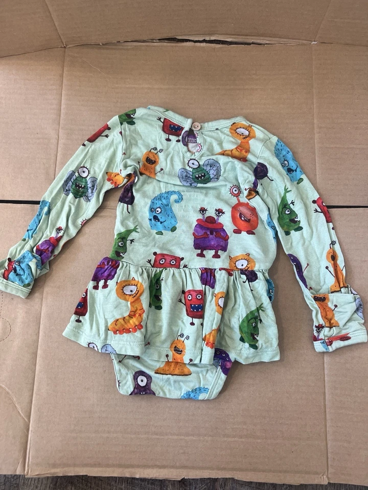 Little Bum Bums Monster Ruffle Dress - Image 3 of 3