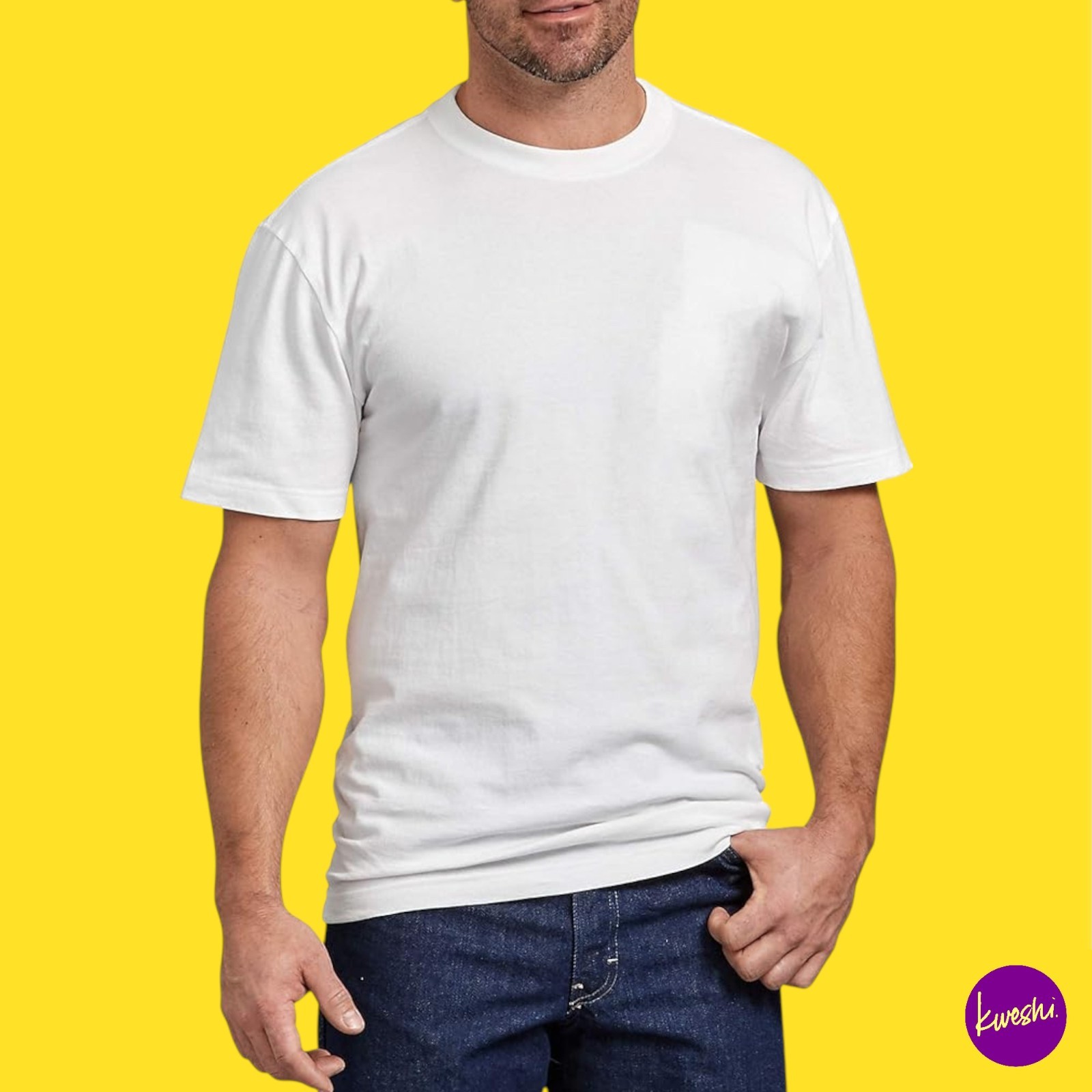 DICKIES Men's Heavyweight Short Sleeve Work T-Shirt, Cotton, White, UK XL