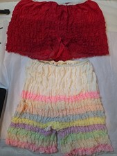 Ruffled Frilly Rhumba Square Dance Pettipants - Lot Of Two M Sam's Sissy