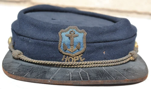 CIVIL WAR KEPI HAT STATE OF RHODE ISLAND BULLION INSIGNIA AS FOUND