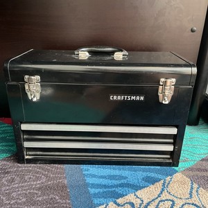 Black Craftsman 2 Drawer Deep Tool Box Model 706.593310 Mfg August 2001