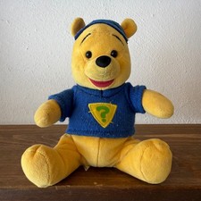 Disney Parks Winnie the Pooh Super Sleuth Plush Blue Sweater Bear