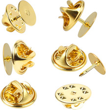 120 Pairs Butterfly Clutch Tie Tacks Pin Back with 8Mm Length 10Mm Width Blank