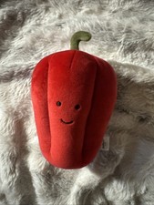 Jellycat Vivacious Bell Pepper Red RARE Vegetables Plush Mint Condition