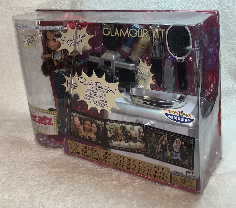 BRATZ THE MOVIE GLAMOUR KIT YASMIN EXCLUSIVE DOLL TOYS R US EXCLUSIVE MGA VHTF - Image 4 of 4