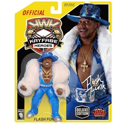 In Stock KWK Kayfabe Heroes Yellow Card Deluxe Flash Funk -Retro Hasbro WWF WWE