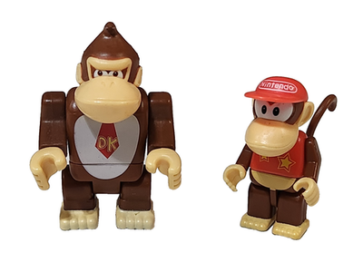 KNEX Donkey Kong & Diddy Action Mini Figures Super Mario Kart Wii