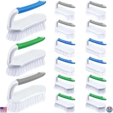 12 Pcs Heavy-Duty Scrub Brushes with Comfortable Grip for Home Cleaning