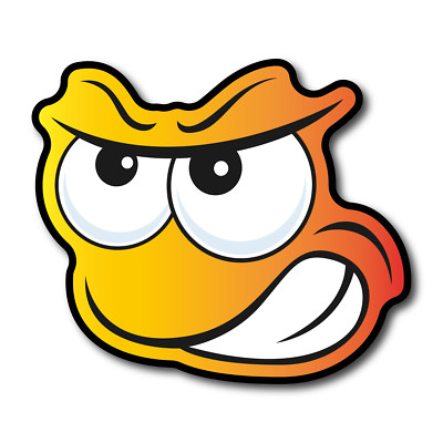 Emoji angestrengt Grinsen Aufkleber Gesicht verbissen Auto Sticker JDM laminiert