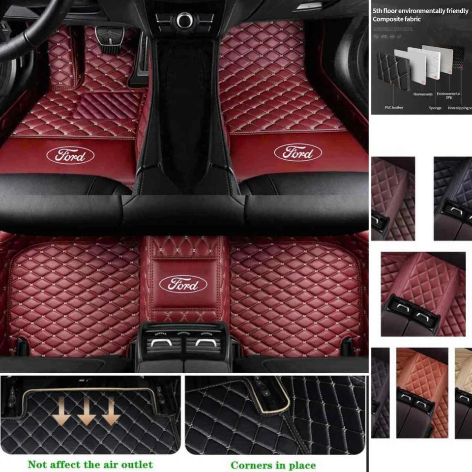Custom For Ford All Models Car Floor Mats Waterproof Auto Liners Carpets Luxury - Изображение 4 из 4