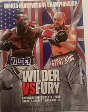 Deontay Wilder vs Tyson Fury 1 Official 2018 Program; 2 Cards; Sold Out At Fight