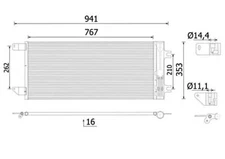 MAHLE AC Condenser For MAN Tgs 18.320 I 18.360 Tgx 18.400 06-21 81.61920.0035