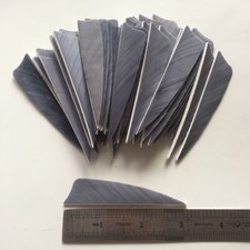 50PCS 3inch Gray Shield Archery Fletches Fletching Arrow Feathers RW LW