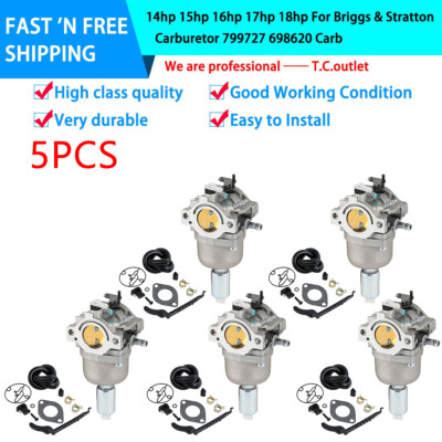 5PCS Carburetor 14hp 15hp 16hp 17hp 18hp Fit For Briggs & Stratton 799727 698620