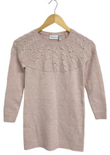 Children Place girls sweater dress plush pink long sleeve size 7/8