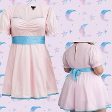 Torrid 1 Pink Tulle Skirt Blue Accent Short Sleeve Babydoll Halloween Costume