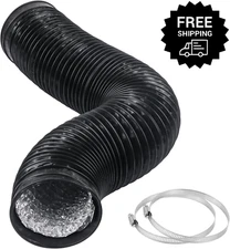 4" 5 Ft Air Ducting Flexible 1.5M Length Aluminum Dryer Vent Hose for HVAC Vent