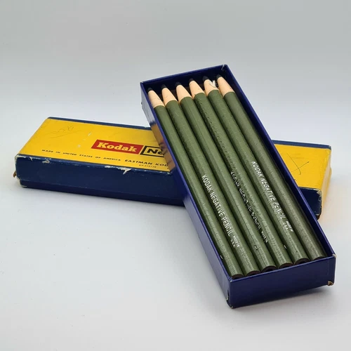 Vintage Kodak Negative Pencils Lot of 12 - Original Box - Darkroom Film Retouch