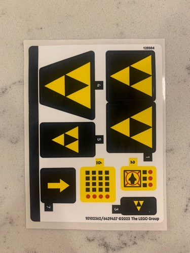 LEGO STICKER SHEET for 40580 Blacktron Cruiser, New & Genuine