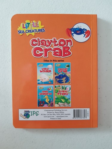 Little Sea Creatures Board Book - Clayton Crab 2020 Karen McKay Swimmer - Picture 2 of 12