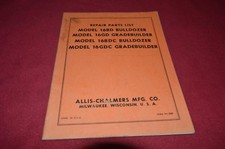 Allis Chalmers 16BD Bulldozer 16GD Gradebuild Dealer's Teile Buch Manuell YABE17