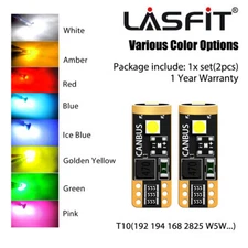 LASFIT T10 168 194 LED Interior Lights Car Light Bulb White Amber Red Green Blue