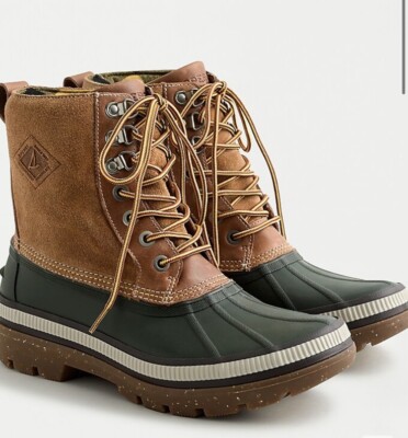 J Crew X Sperry Collab “Ice Bay” boots For Men Size With Thinsulate  NWOT