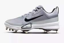 New Nike Force Zoom Trout 9 'Pewter Black' Baseball Cleat FB2907-002 Men's Sz 12