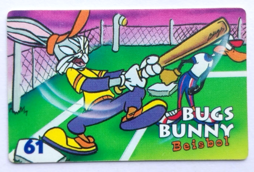 1996 MINI CARD Maxi Jack's Snacks COLOMBIA LOONEY TUNES #061C BUGS BUNNY-DAFFY - Picture 1 of 2