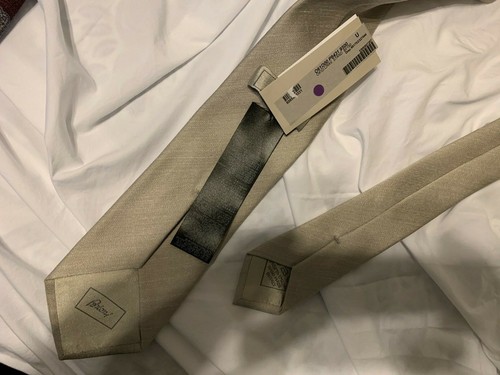 BRIONI Krawatte Made in Italy gewebte Seide/Leinen Krawatte - Bild 4 von 5