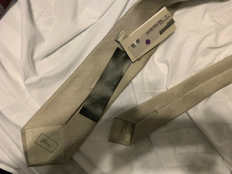 Corbata BRIONI hecha en Italia Corbata de seda/lino tejida Foto 4 de 4