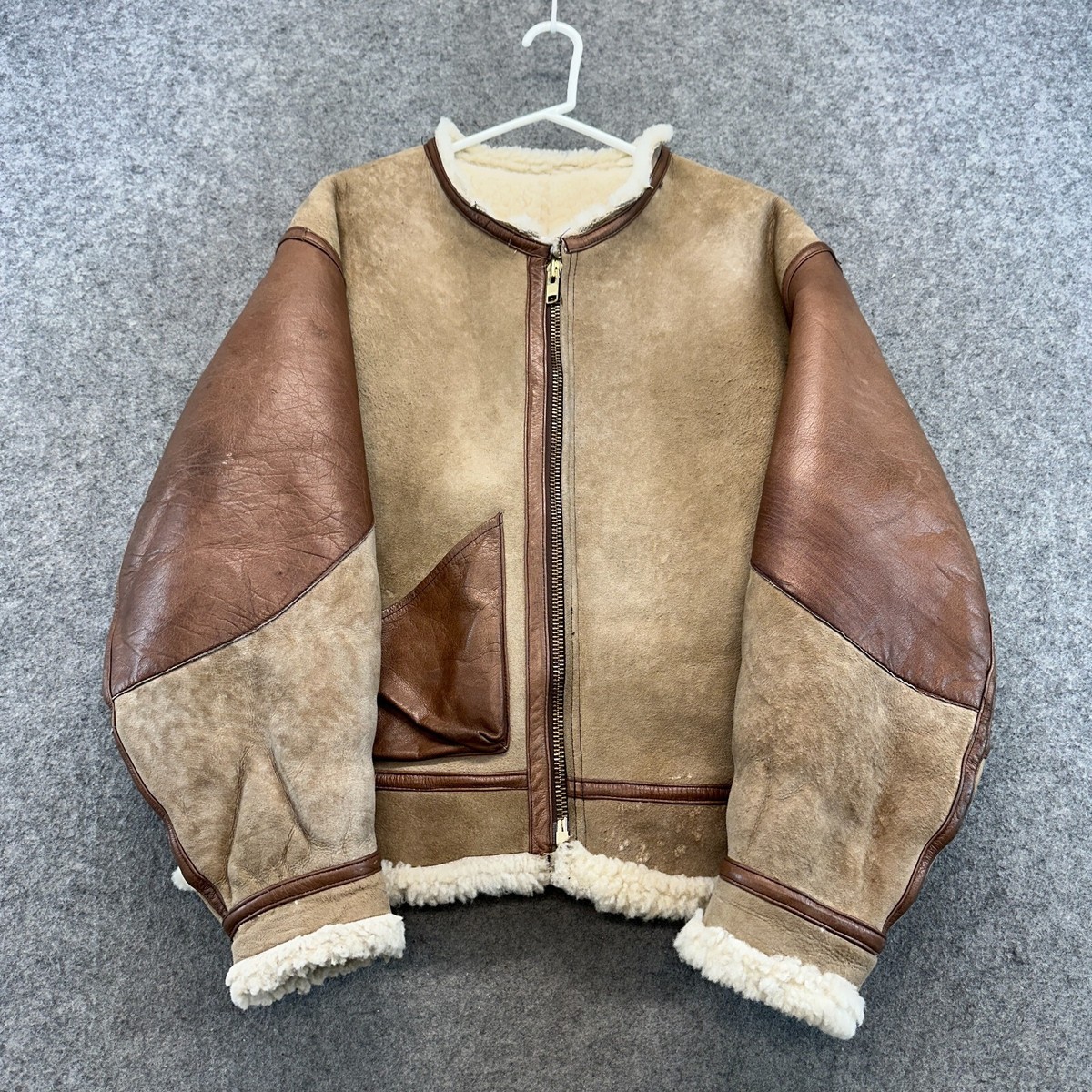 ジャケット・アウター Vintage leather flight jacket B-3 brown B-3 Sheepskin Bomber Jacket brown Art. 201 | Vintage Leder