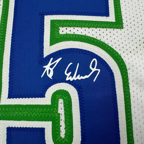 Facsimile Autographed Anthony Edwards Minnesota White Reprint Jersey Men's XL - Picture 2 of 4