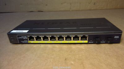 Netgear GS110TP V2 ProSafe Plus 8-Port PoE Gigabit 2x Fiber SFP Switch - NO PSU