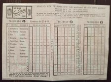 Schedina Sisal Totocalcio 1948 rara concorso n.40 del 27 giugno