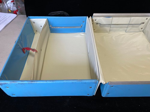 Carrying Case Ponytail Blue 4 Barbies X Cardboard Barbie Dream House 1961 Mattel - Picture 6 of 8