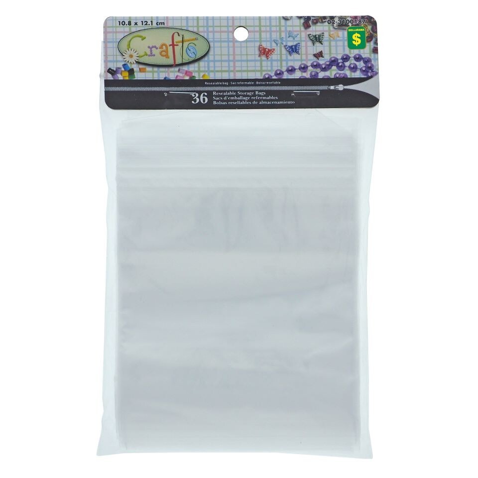 CRAFTS 36PK Resealable Craft Storage Bags FREE SHIPPING