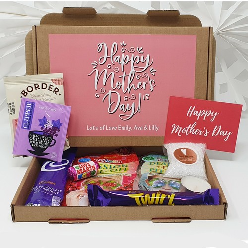 Caja de regalo personalizada para el Día de la Madre cesta galletas abrazo en caja té dulce - Imagen 16 de 19