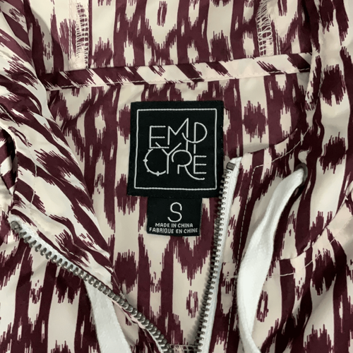 Empyre Hooded Windbreaker Brown White Aztec Full Zip Long Sleeve Size Small - Picture 4 of 4