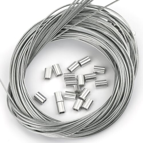 200 Pcs Aluminum Crimping Loop Sleeve 1/16" Cable Ferrule Wire Rope Sleeves Loop - Picture 2 of 8