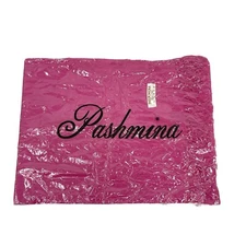 Pashima Hot Pink Scarf With Fringed Ends  66"x26"  Head Wrap Shaw Brand New