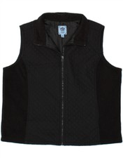 Izod Womens Quilted Gilet Uk 18 Xl Black Polyester Ax10