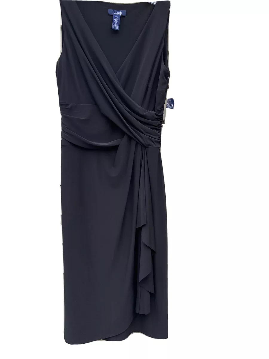 Chaps faux wrap clearance dress