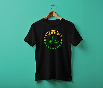 Rory Gallagher Custom  t-shirt BLACK