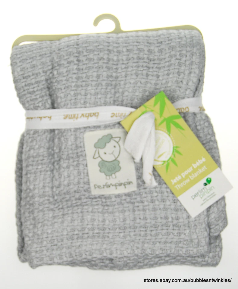Baby BAMBOO Knitted Blanket / Throw 'Perlimpinpin' Brand Soft & Light 92x92cm - image 4 of 4