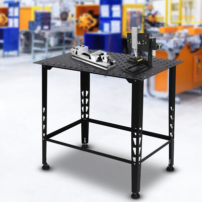 36'' X 24'' Steel Modular Welding Table Work Bench With Welding Fit-up Kit Black