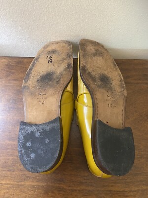 Emilio Franco Mens 14 Dress Shoes Gold/White Stripe GOLD Lion Head