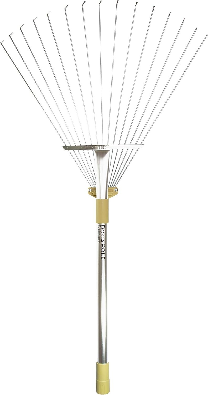 Roof Rake Attachment Clean Leaves, Sticks, Debris Easy Storage Fits Pole eBay